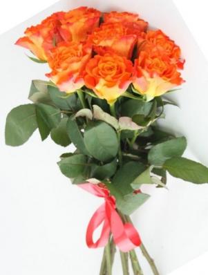 9 оранжевых роз