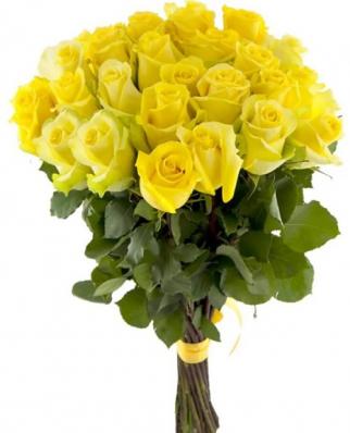 25 жёлтых роз